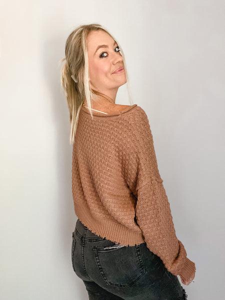 Brown Sugar Crop Sweater