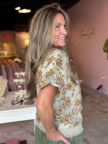 Autumn Garden Floral Top
