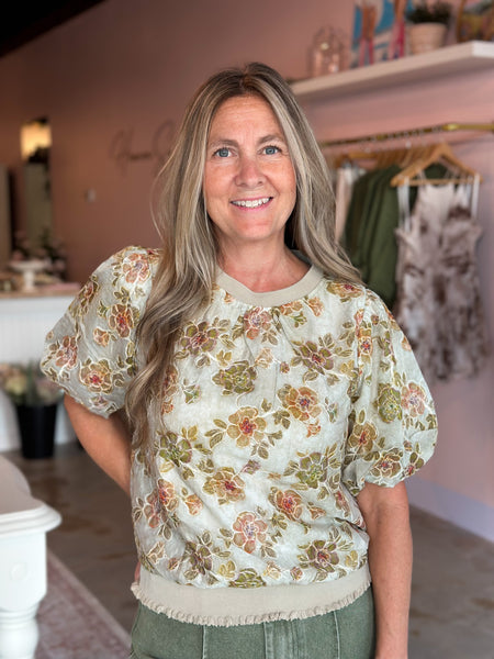 Autumn Garden Floral Top