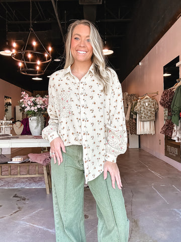 Cottage Garden Button Up