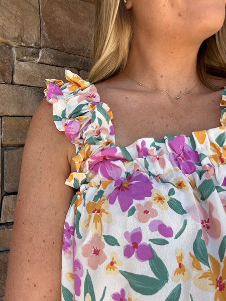 Ruffle Floral Tank