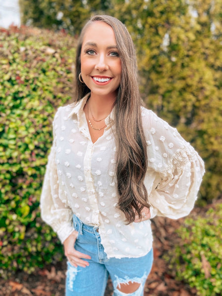 Dotted Woven Blouse