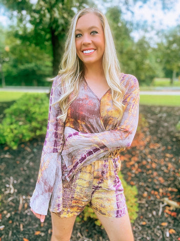 Fall Tie Dye Playsuit