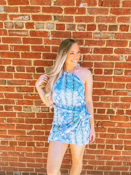 Colorful Snakeskin Dress