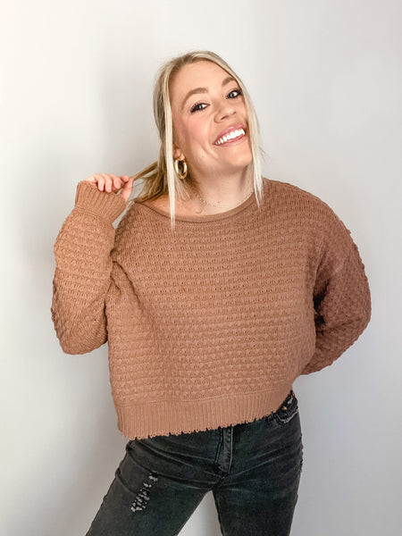 Brown Sugar Crop Sweater