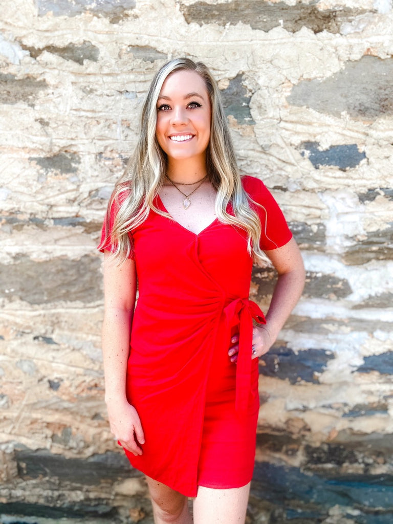 Red Wrap Dress Heaven Sent Boutique Red Wrap Dress Heaven Sent Boutique