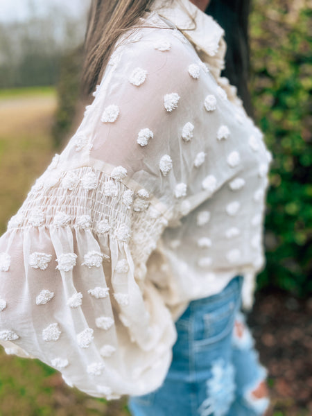 Dotted Woven Blouse