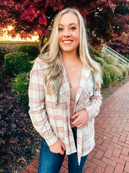 Pink & Tan Shacket