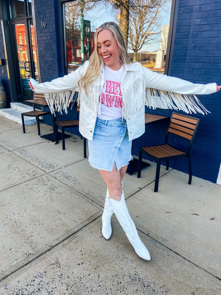 White Fringe Jacket