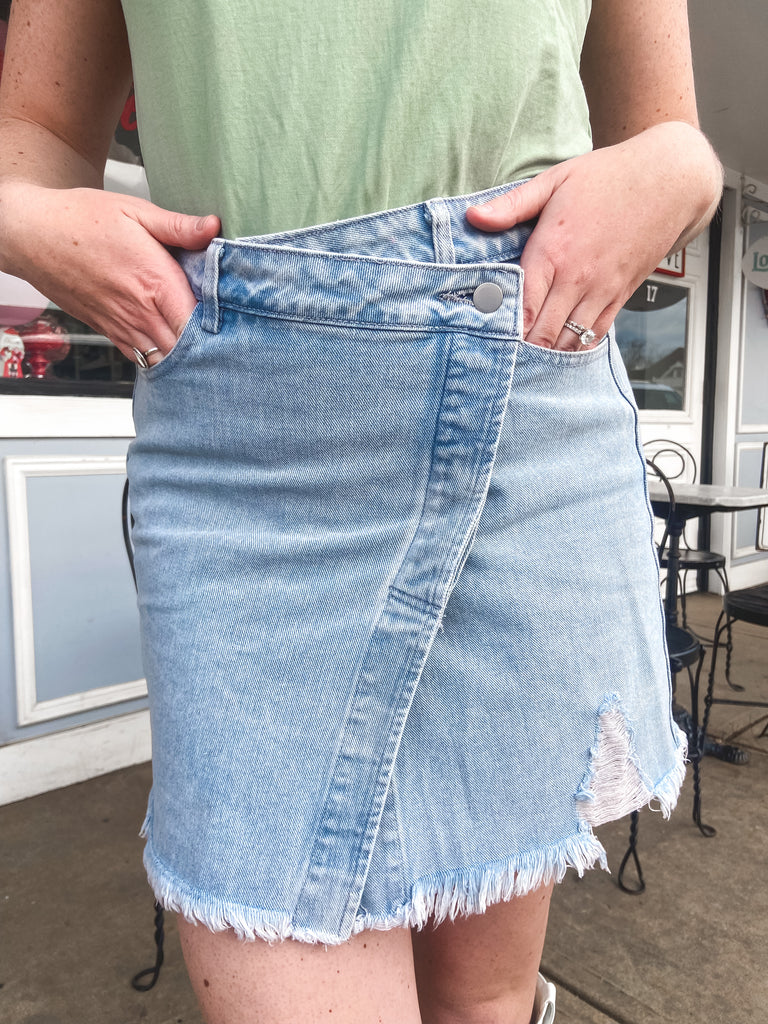 Asymmetrical Denim Skirt – Heaven Sent Boutique