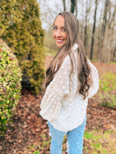 Dotted Woven Blouse