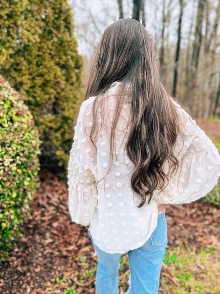 Dotted Woven Blouse