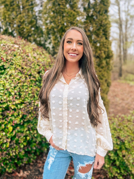 Dotted Woven Blouse