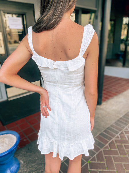 Bentley Button Down White Dresss