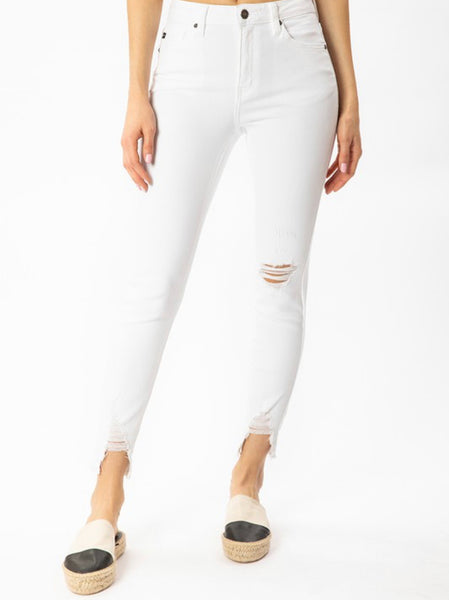 White Distressed Skinnies