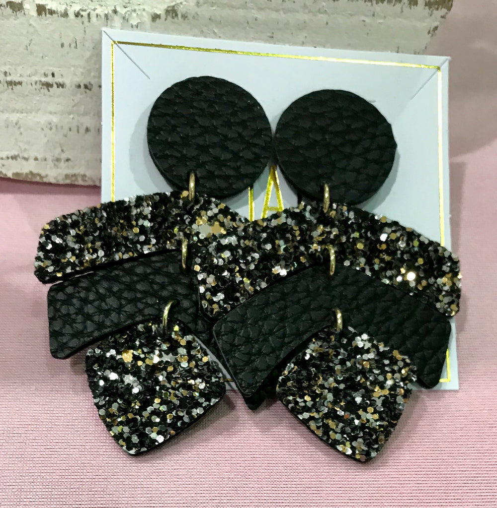 Gunmetal Sparkle Earrings