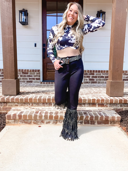 Rhinestone Fringe ChaCha Pants