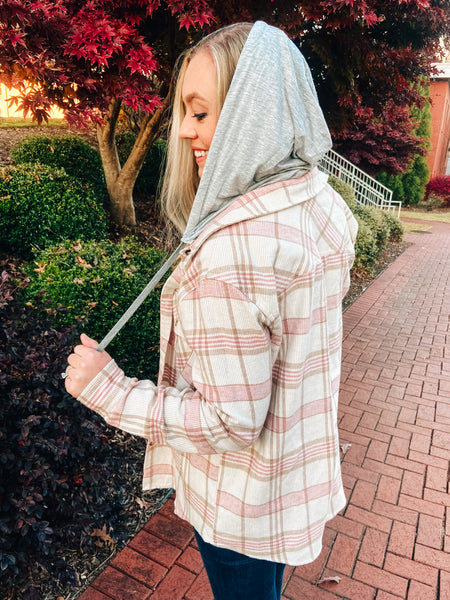 Pink & Tan Shacket