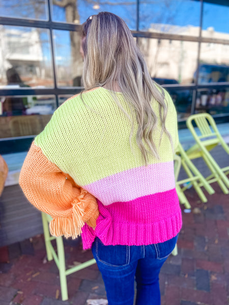 Color Block Cardigan