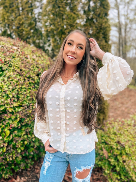 Dotted Woven Blouse