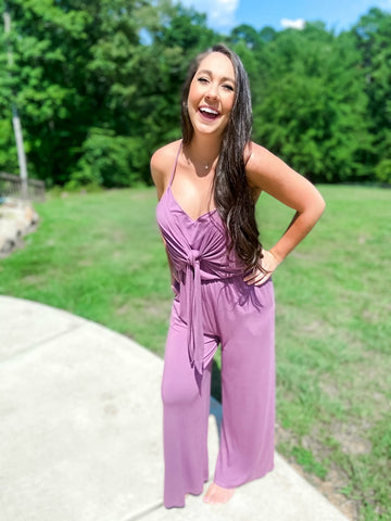 Eggplant Front Tie Playsuit
