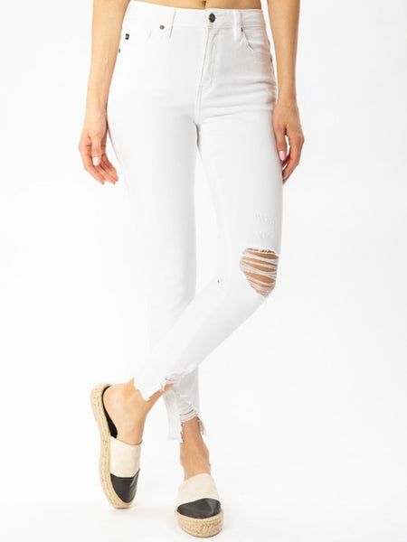 White Distressed Skinnies