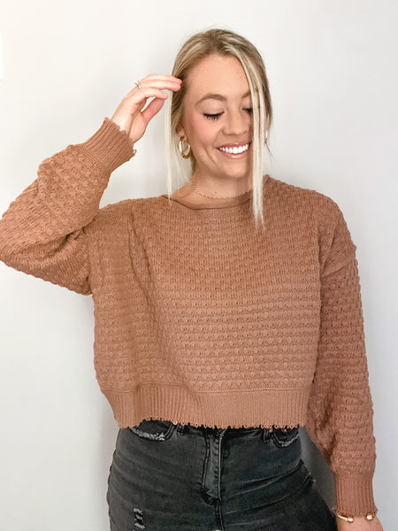 Brown Sugar Crop Sweater