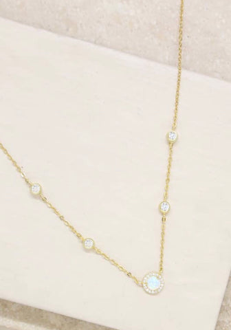 Opal & Crystal Necklace