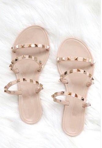 Nude Stud Sandals