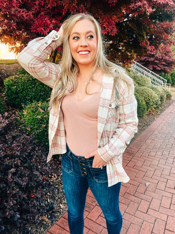 Pink & Tan Shacket