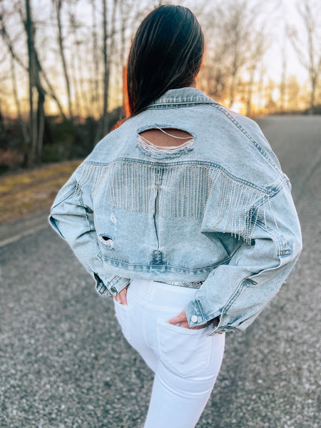 Rhinestone Denim Jacket