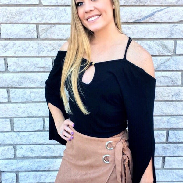 Camel Suede Skirt